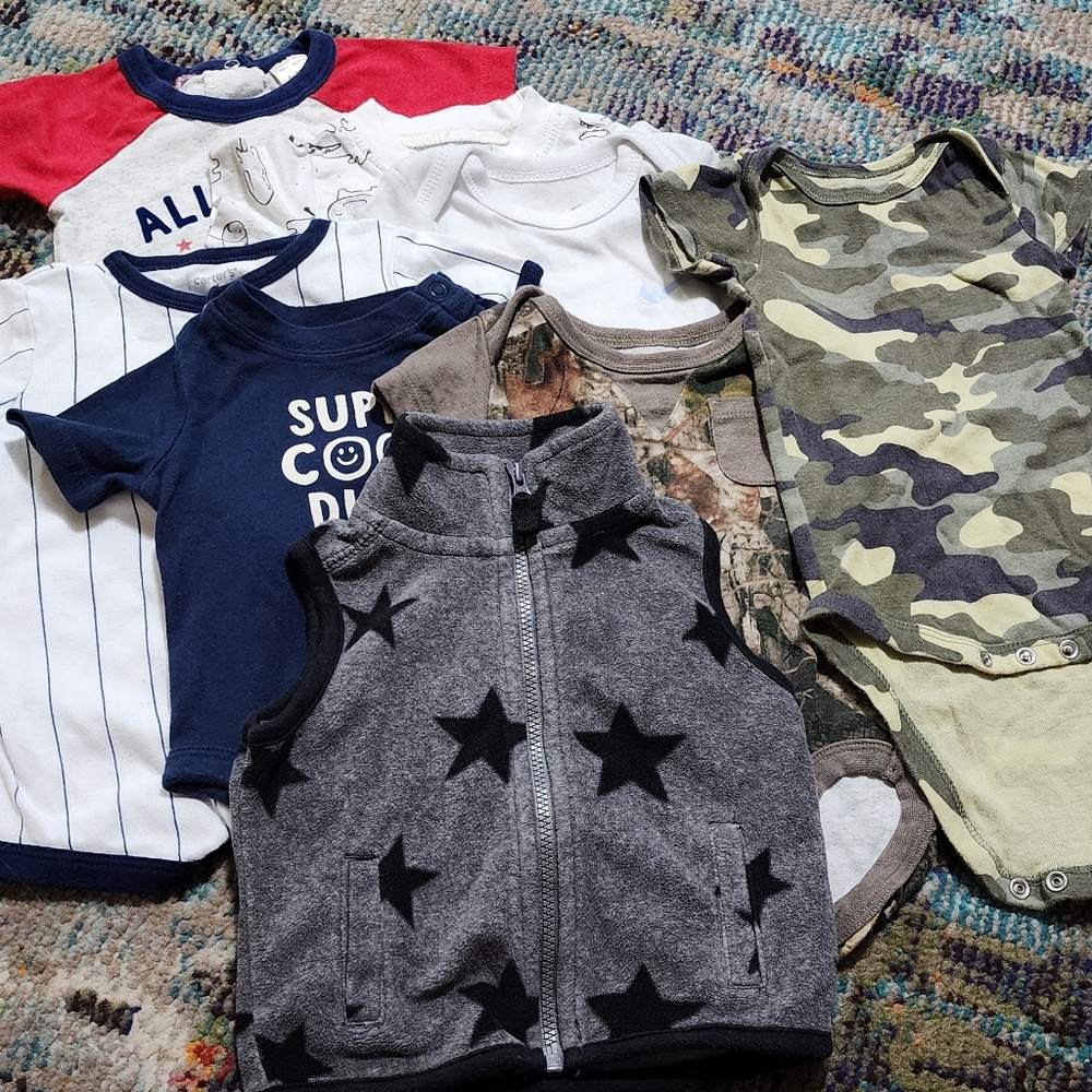 Baby Clothing Bundle Mixed Brand Including Nike & Bass Pro 0-3m